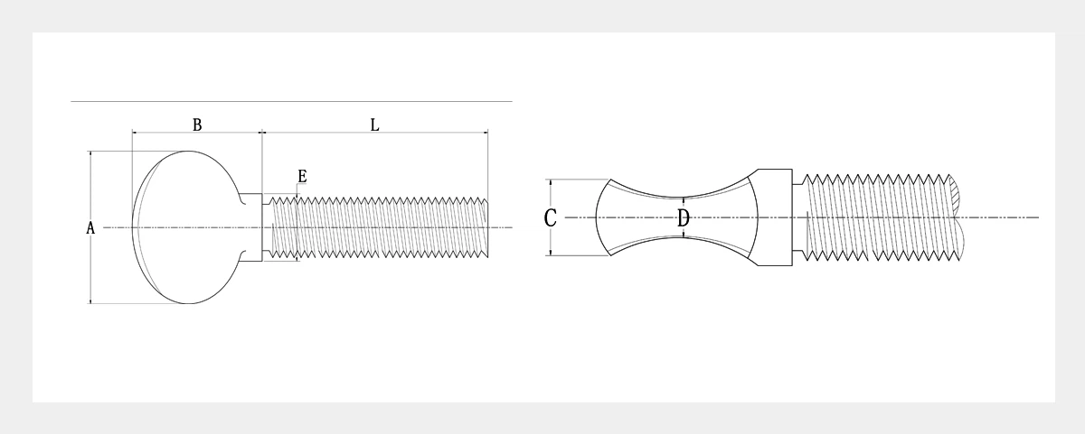 Metal Thumb Screws 2D
