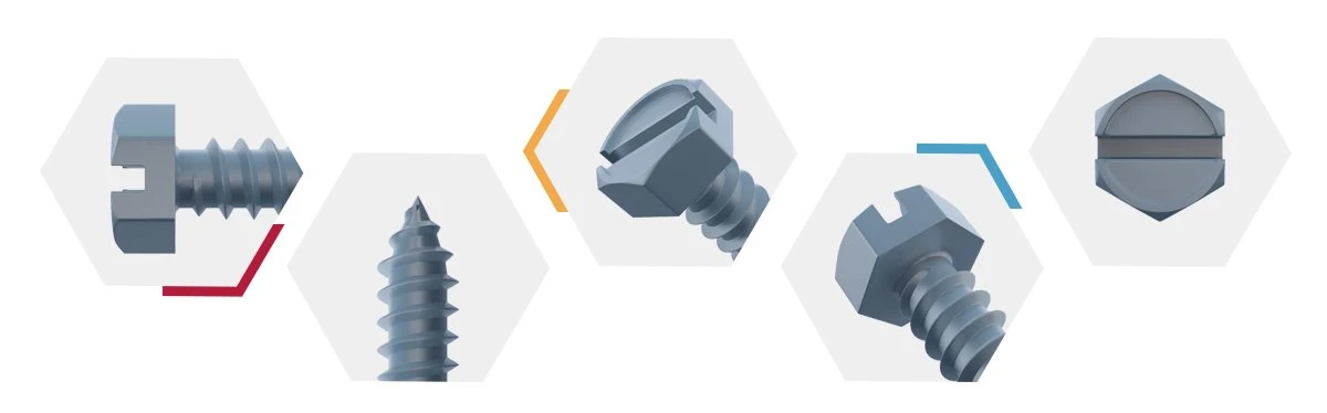 Slotted Hex Head Screws-ASME B 18.6.4-detail